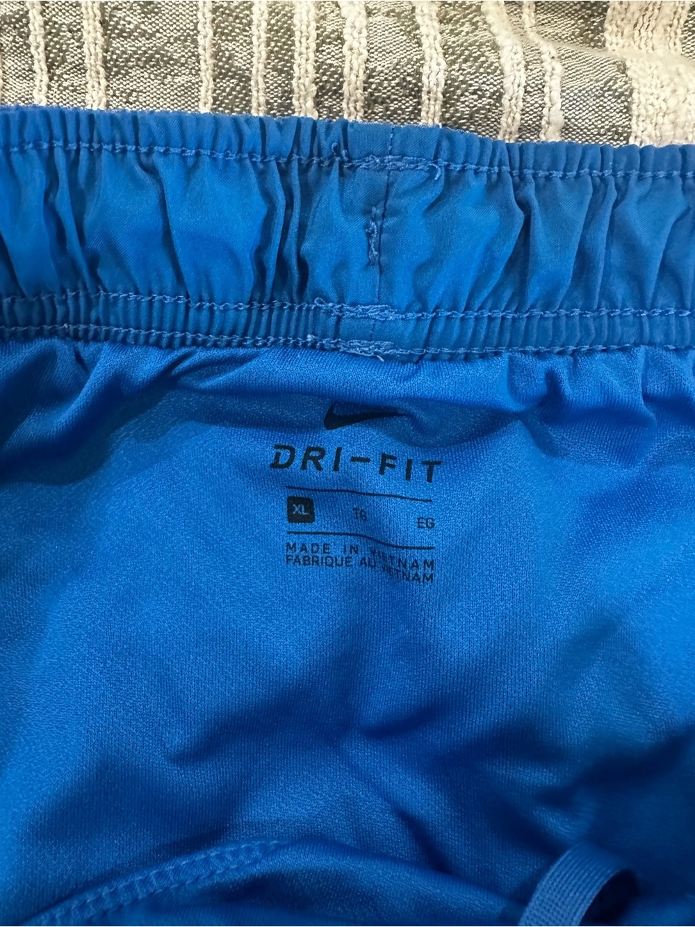 Nike Royal Blue Women's Running Shorts with White Trim - Picture 3 of 3
